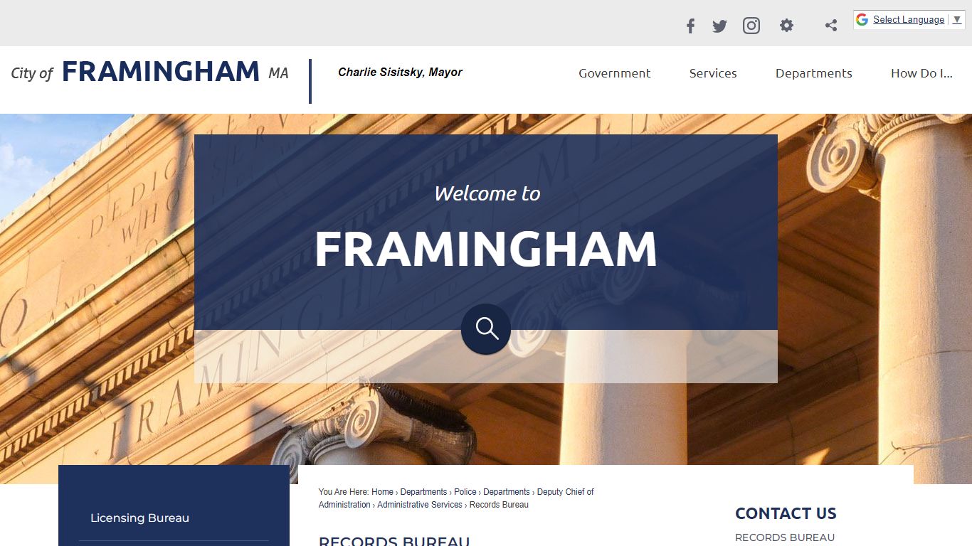 Records Bureau | City of Framingham, MA Official Website